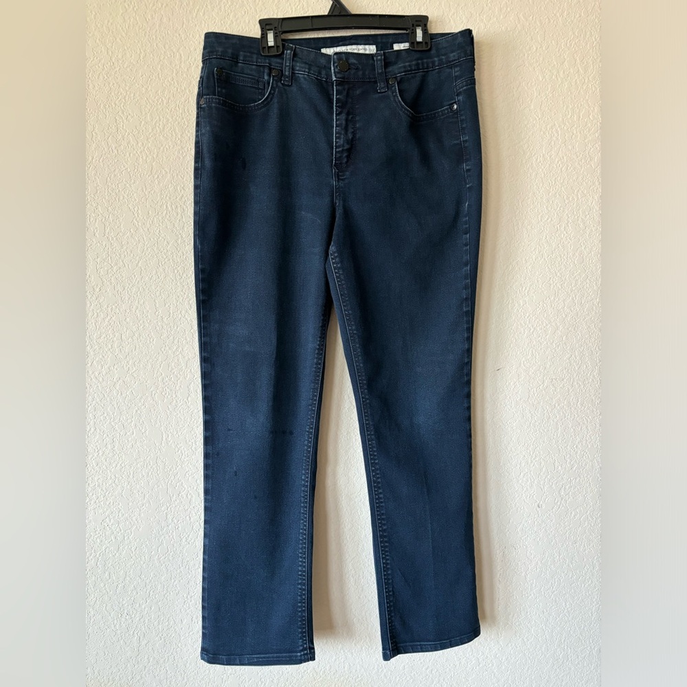 Jones NY Jeans Womens Size 10 Granercy Curvy Mid Rise Dark Wash Casual Stretch